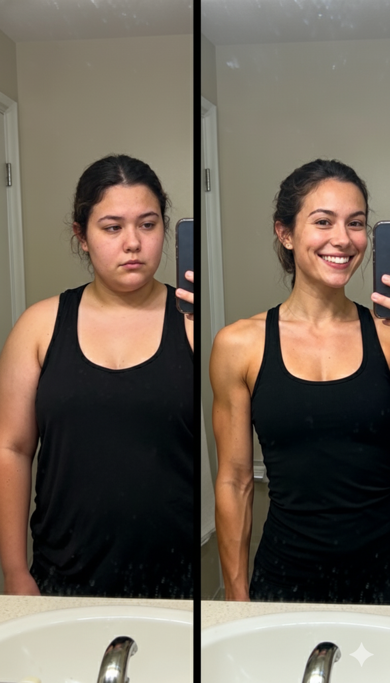 Maria L. transformation - before and after